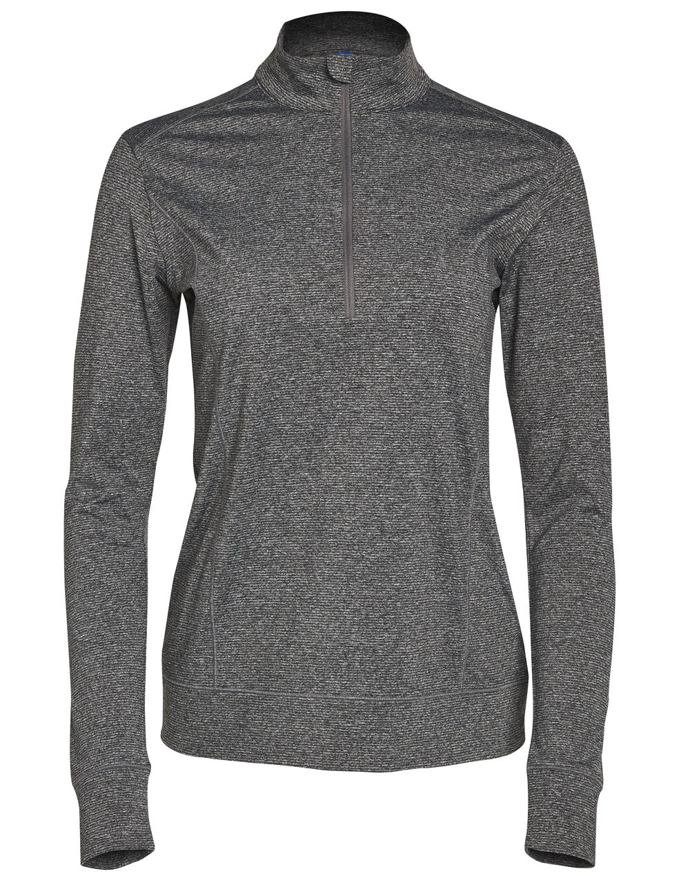 Ladies' Half Zip L/S Sweat Top - FL26 - Charcoal