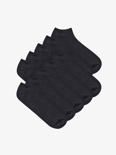Gildan GBM0010 Men's Cotton No Show Sock 10 Pair Pack - Black