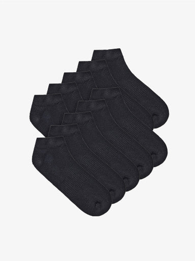 Gildan GBM0011 Men's Cotton Low Cut Sock 10 Pair Pack - Black