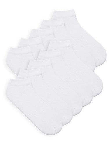 Gildan GBM0011 Men's Cotton Low Cut Sock 10 Pair Pack - White