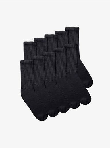 Gildan GBM0013 Men's Cotton Crew Sock 10 Pair Pack - Black