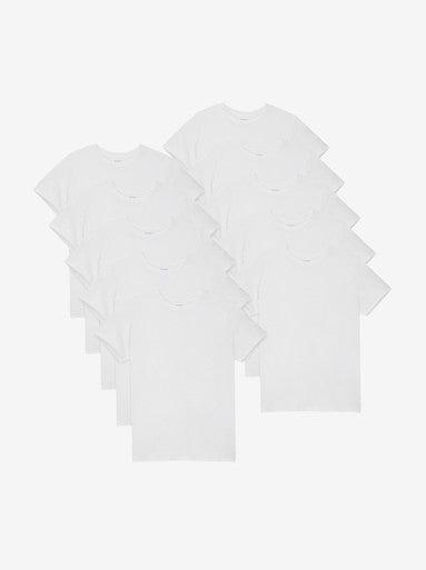 Gildan GIL1100 Crewneck Undershirt 10 Pack - White