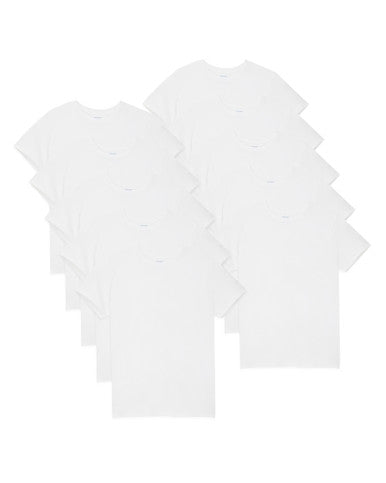 Gildan GIL1100 Crewneck Undershirt 10 Pack - White