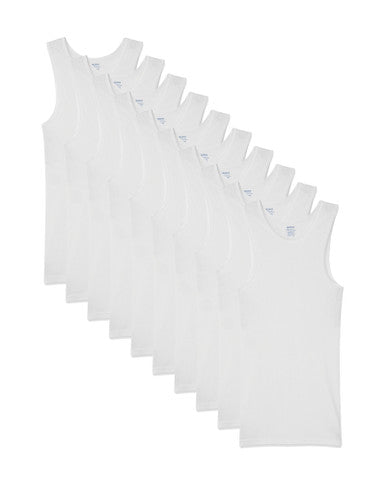 Gildan GIL1104 A-Shirt Undershirt 10 Pack - White