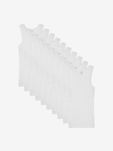 Gildan GIL1104 A-Shirt Undershirt 10 Pack - White