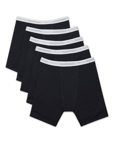 Gildan GIL1162 Men's Boxer Brief Regular Leg 5 Pack - Black