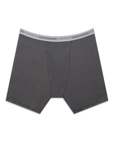 Gildan GIL1162 Men's Boxer Brief Regular Leg 5 Pack - Mixed Blue Grey