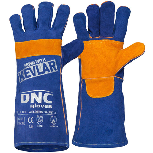 Blue Gold Welders Gauntlet - GR31