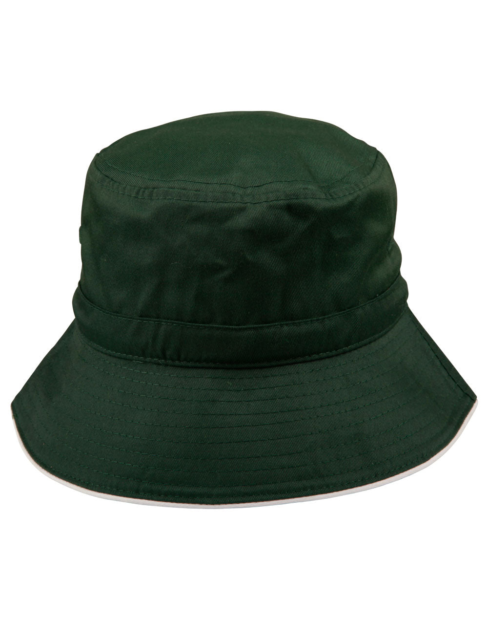Bucket hat sandwitch+toggle - H1033 - Bottle / White