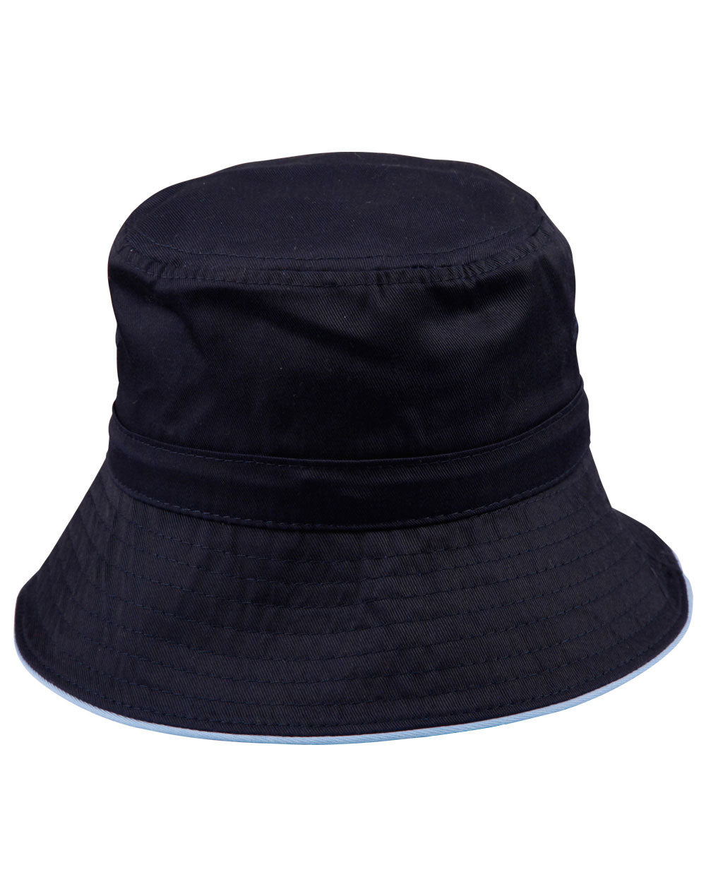 Bucket hat sandwitch+toggle - H1033 - Navy / Skyblue
