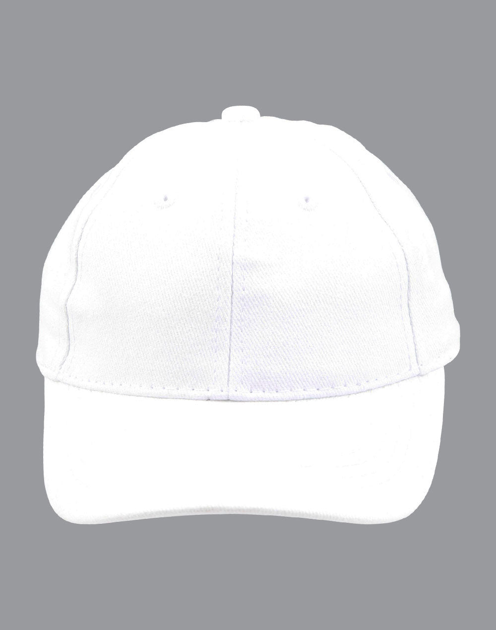Kids brushed cotton cap - H1055 - White