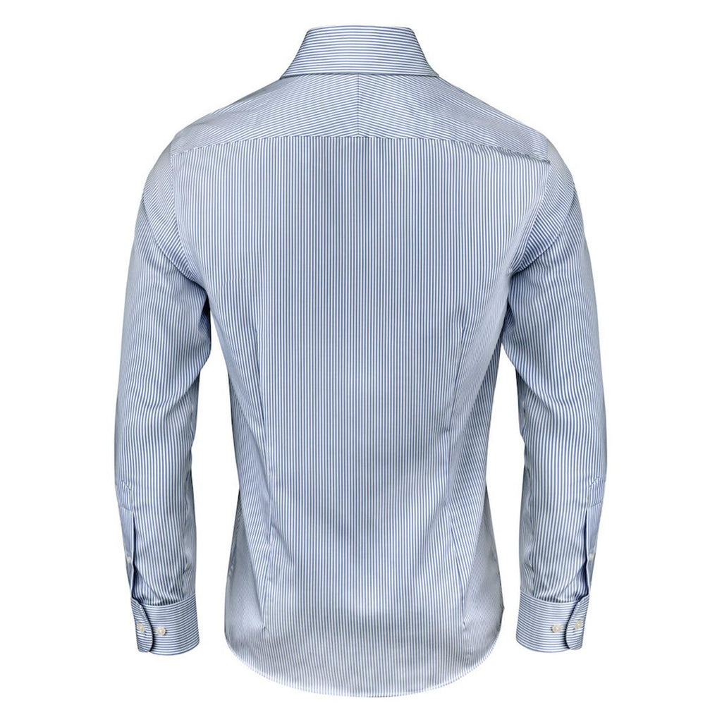Yellow Bow 50 Men's Shirt - Navy Stripe - Back