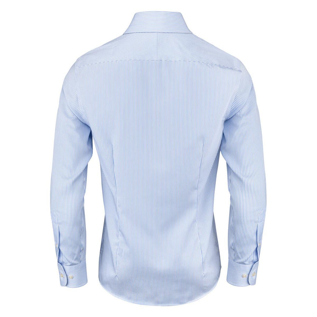 Yellow Bow 50 Men's Shirt - Sky Blue Stripe - Back