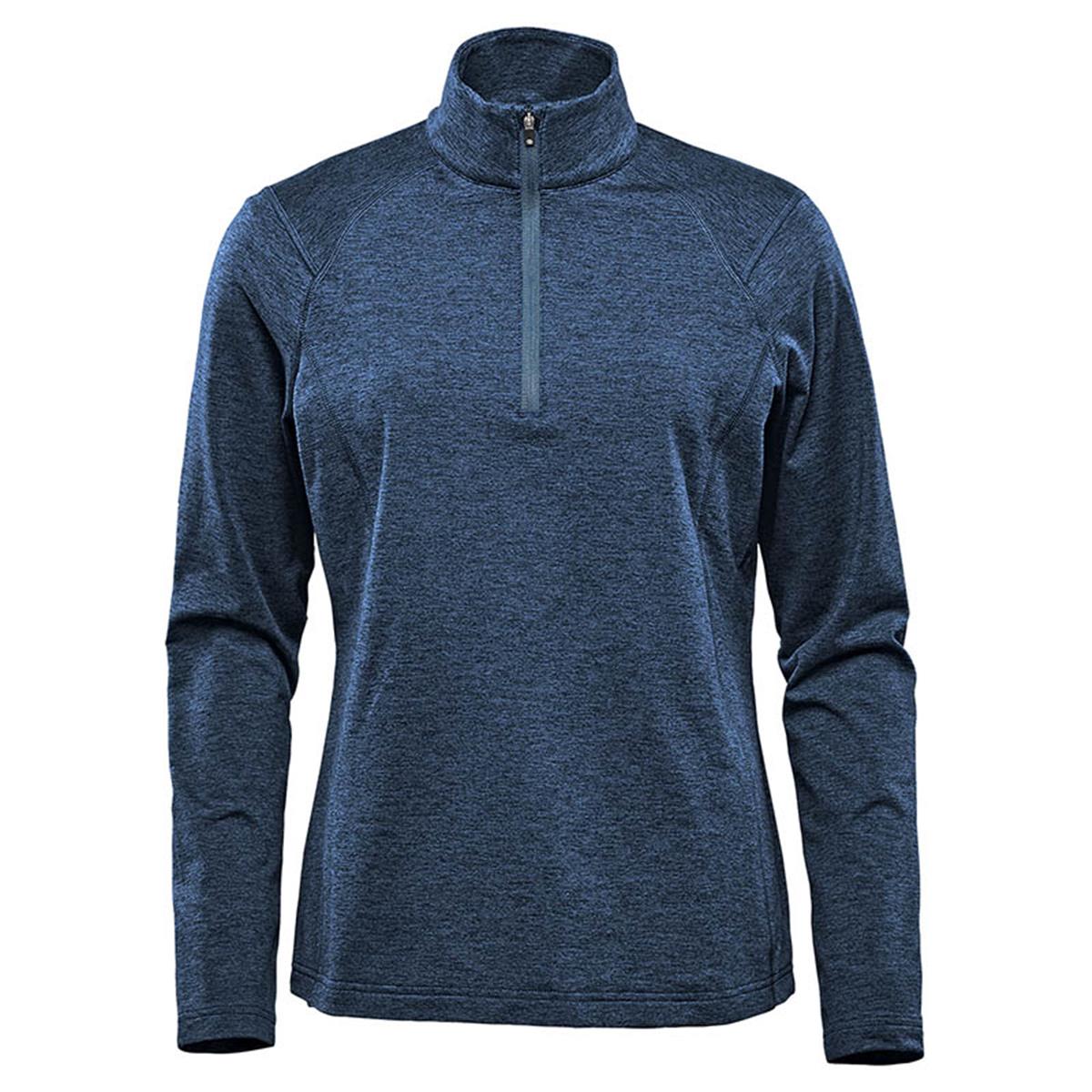 Women's Treeline Performance 1/4 Zip Pullover - Dk Navy Heather - Front