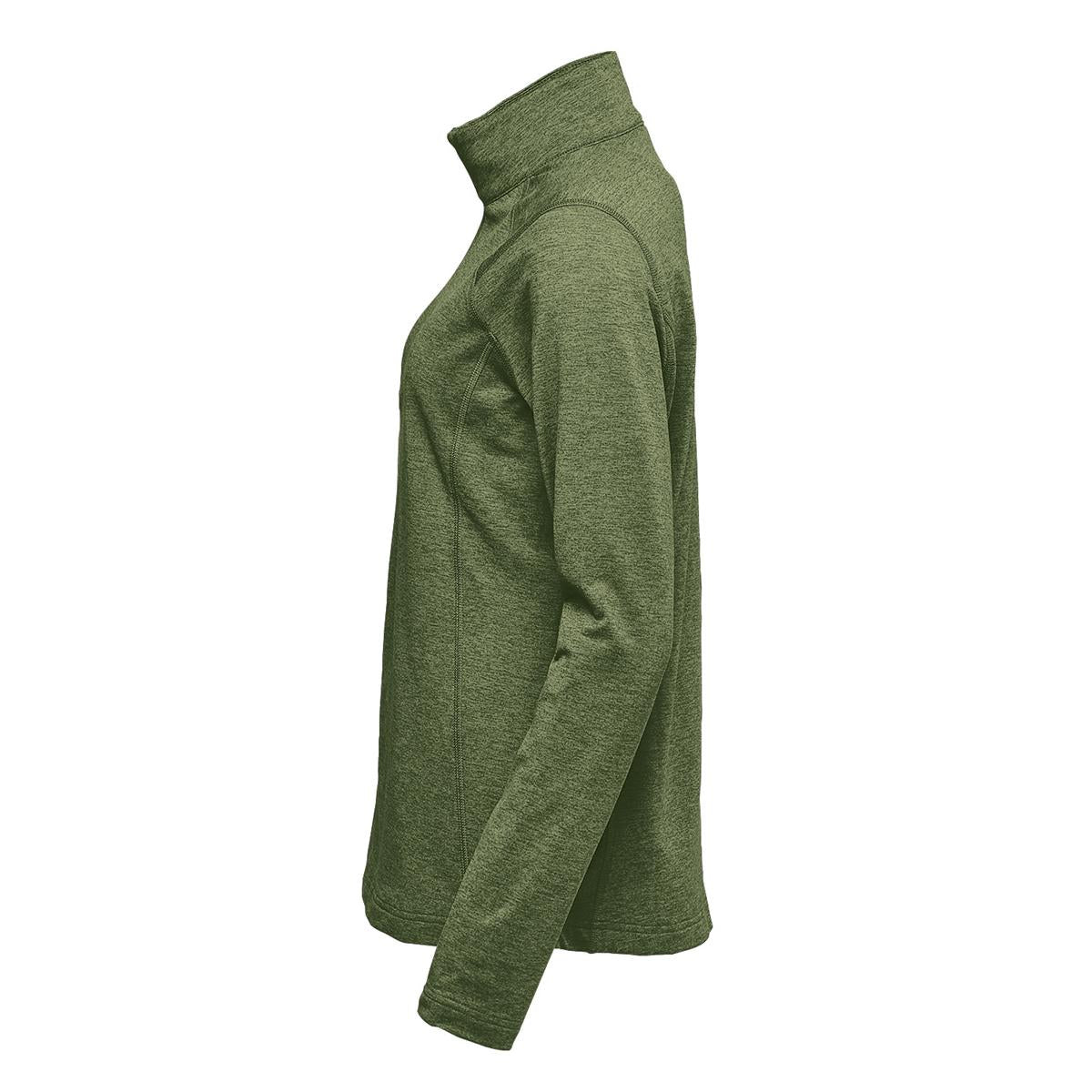 Women's Treeline Performance 1/4 Zip Pullover - Sage Green Heather - Back