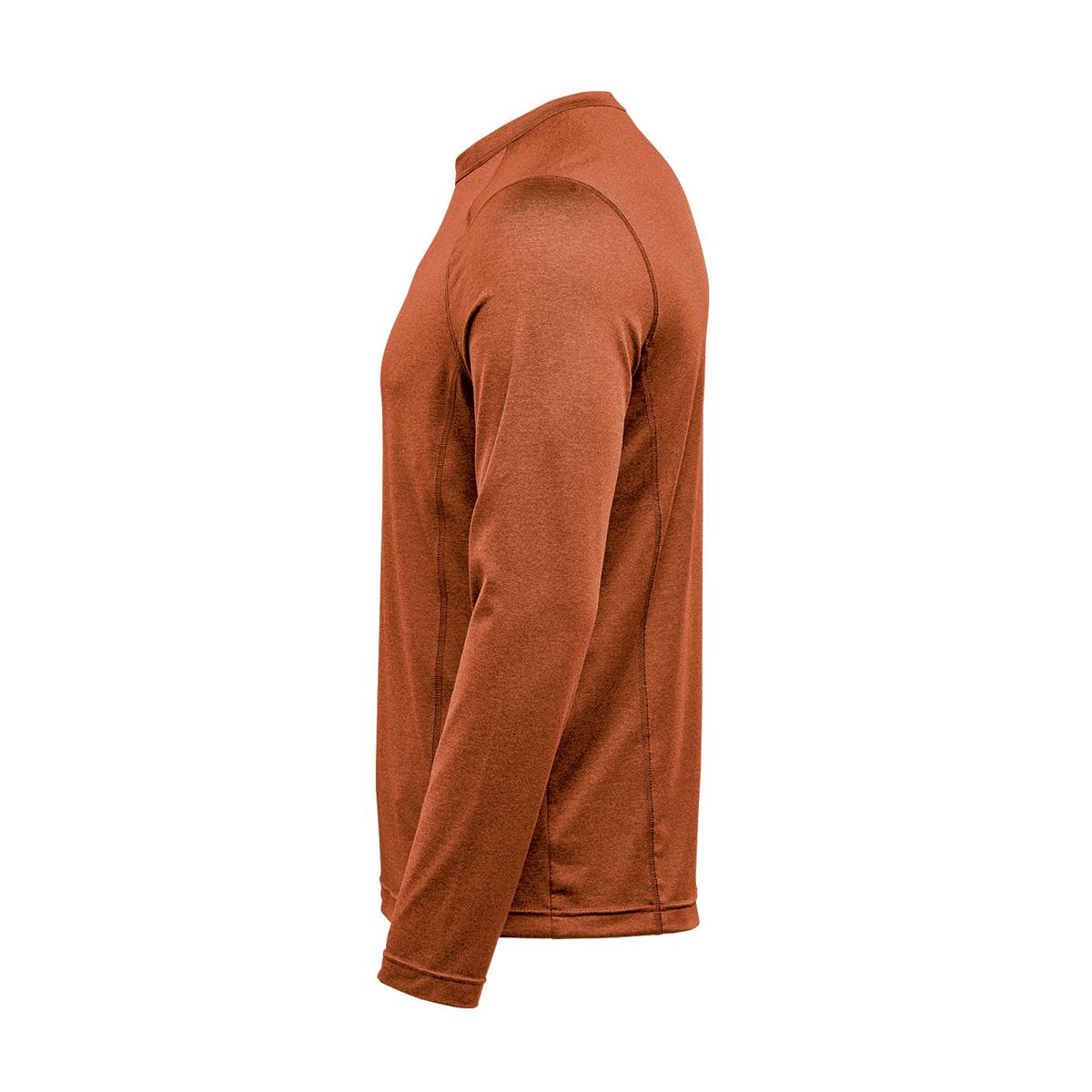 Men's Milano L/S Crew Neck - Rust Heather - Back