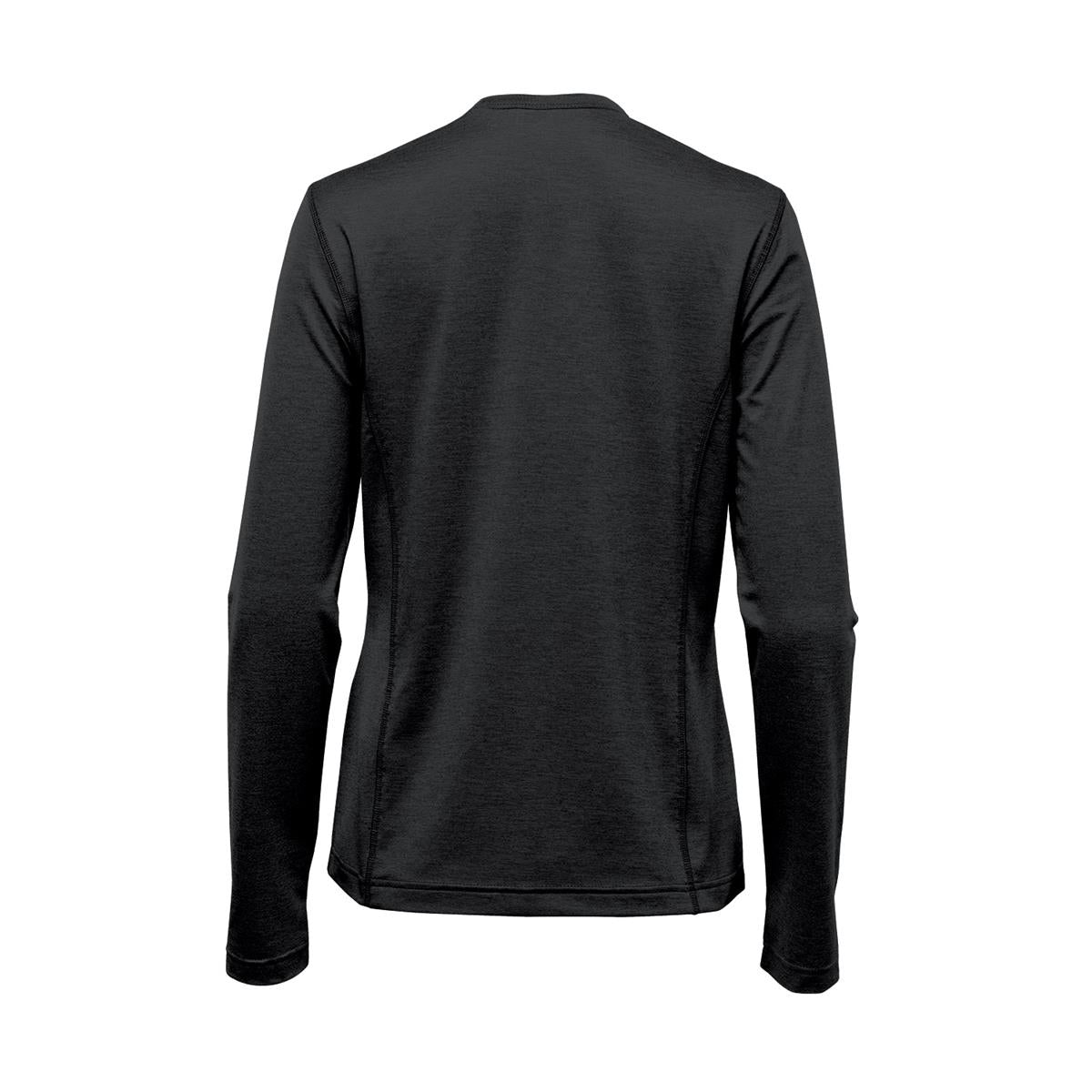 Women's Milano L/S Crew Neck - Black - Back