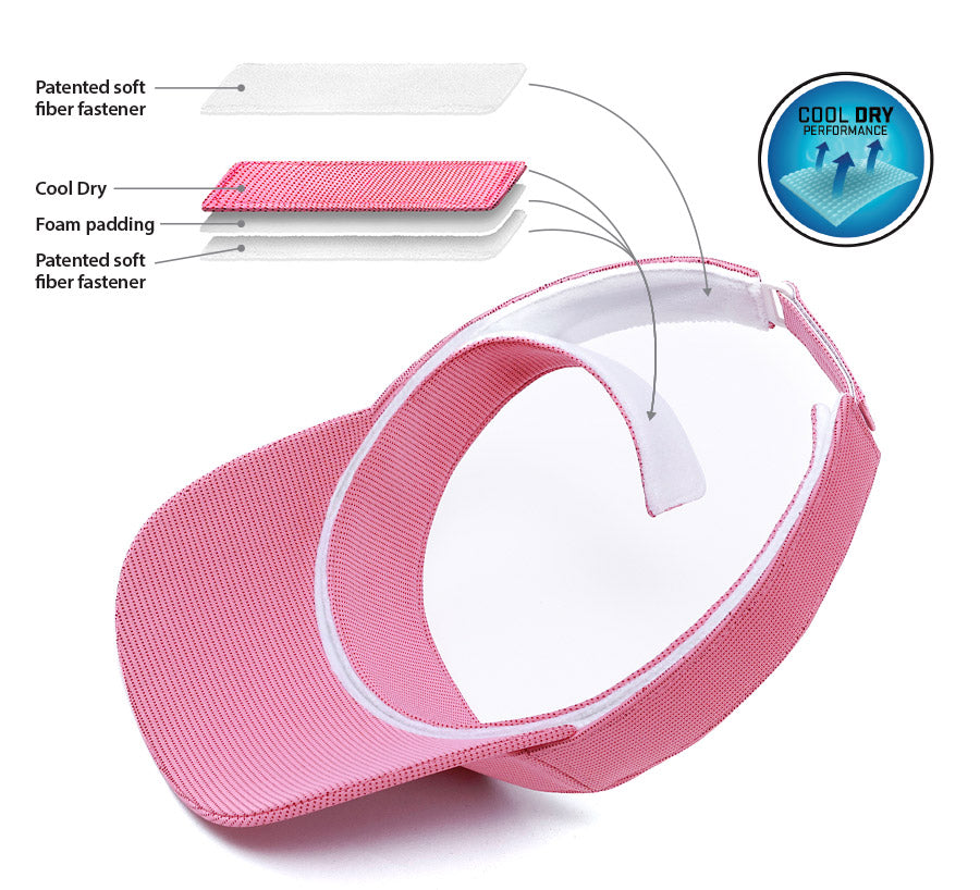 Visor with removable sweat band – Grace Collection IV167