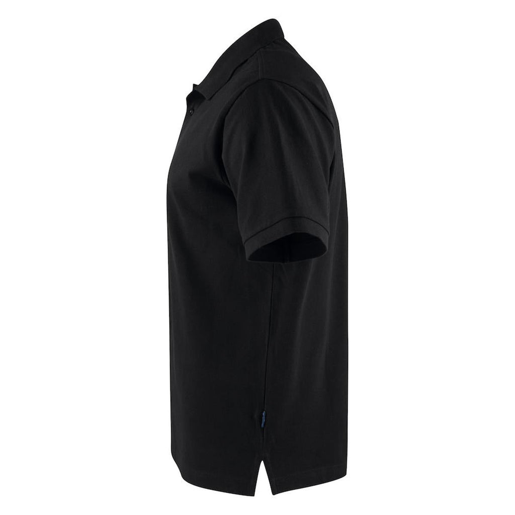 Neptune Regular Men's Cotton Polo - Black - Back