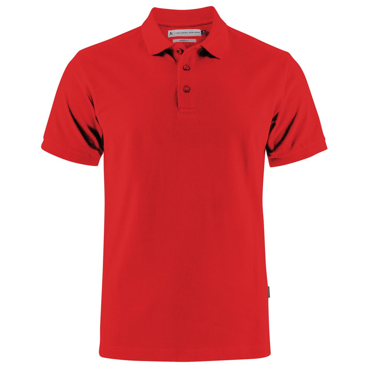 Neptune Regular Men's Cotton Polo - Red - Front