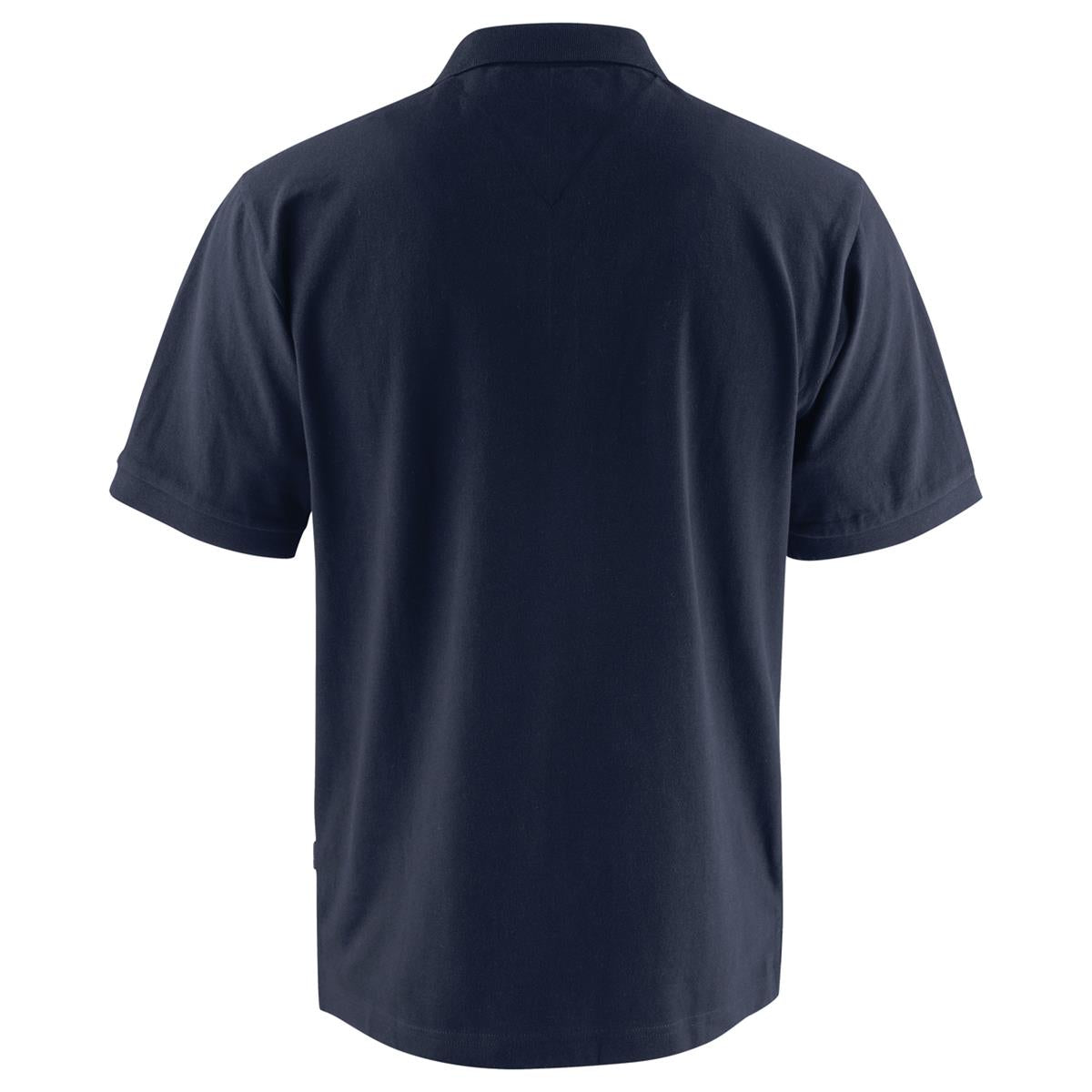Neptune Modern Men's Cotton Polo - Navy - Back
