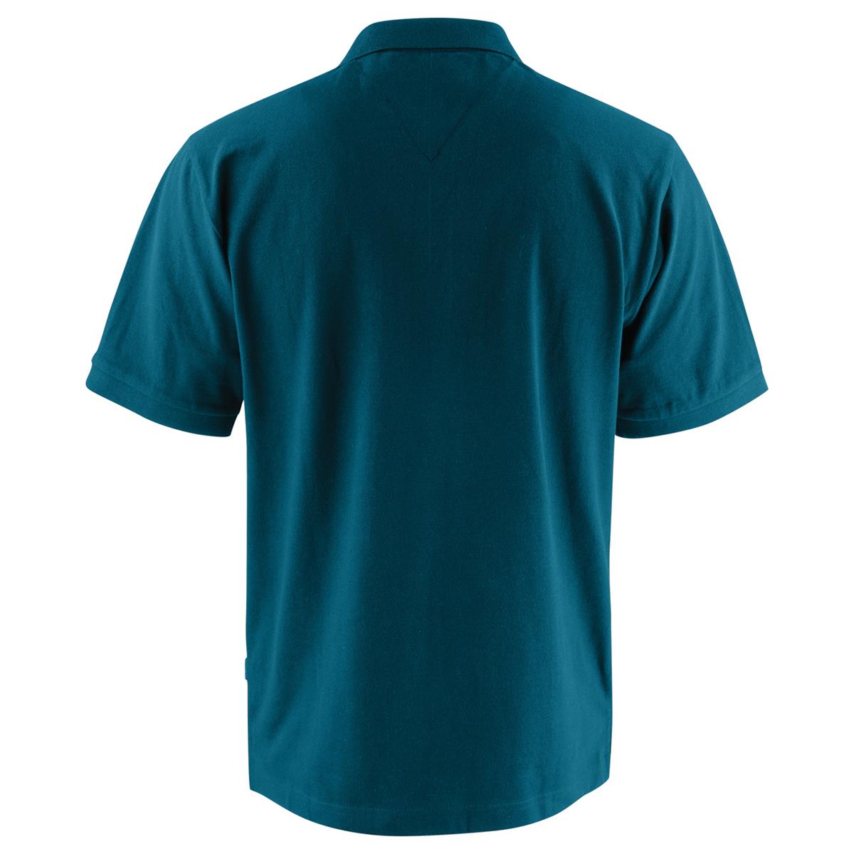 Neptune Modern Men's Cotton Polo - Petrol - Back
