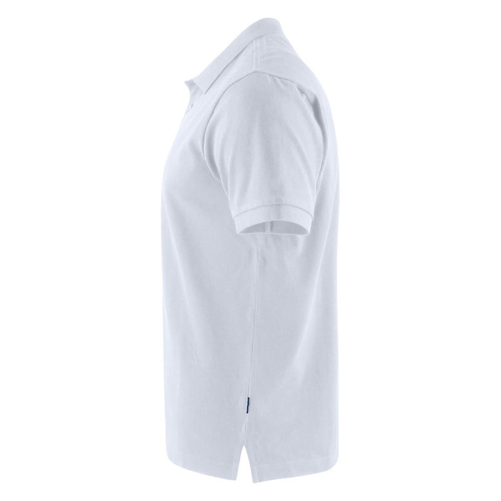 Neptune Modern Men's Cotton Polo - White - Back