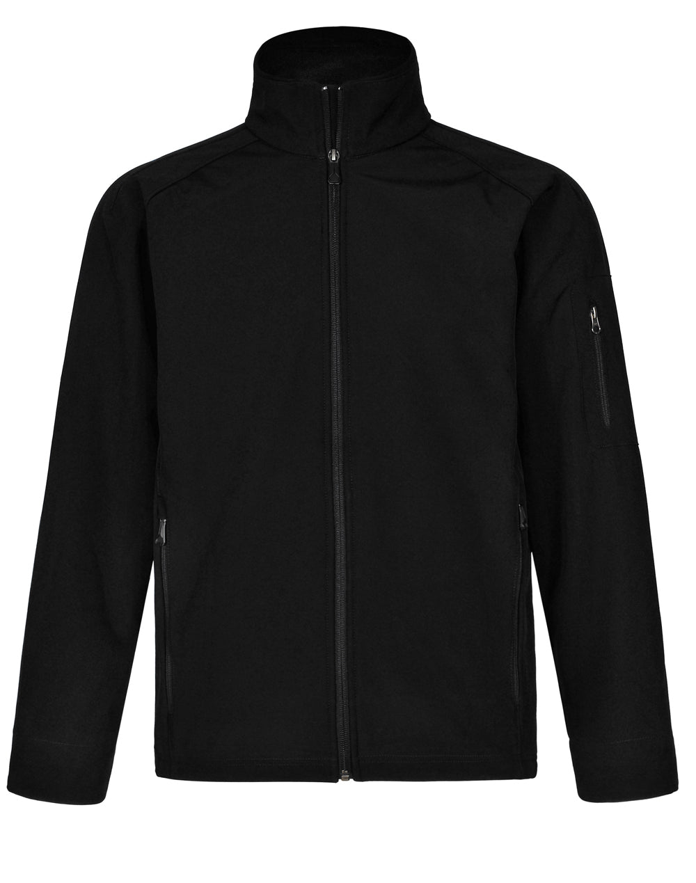Men's Softshell High-Tech Jacket - Black - Front