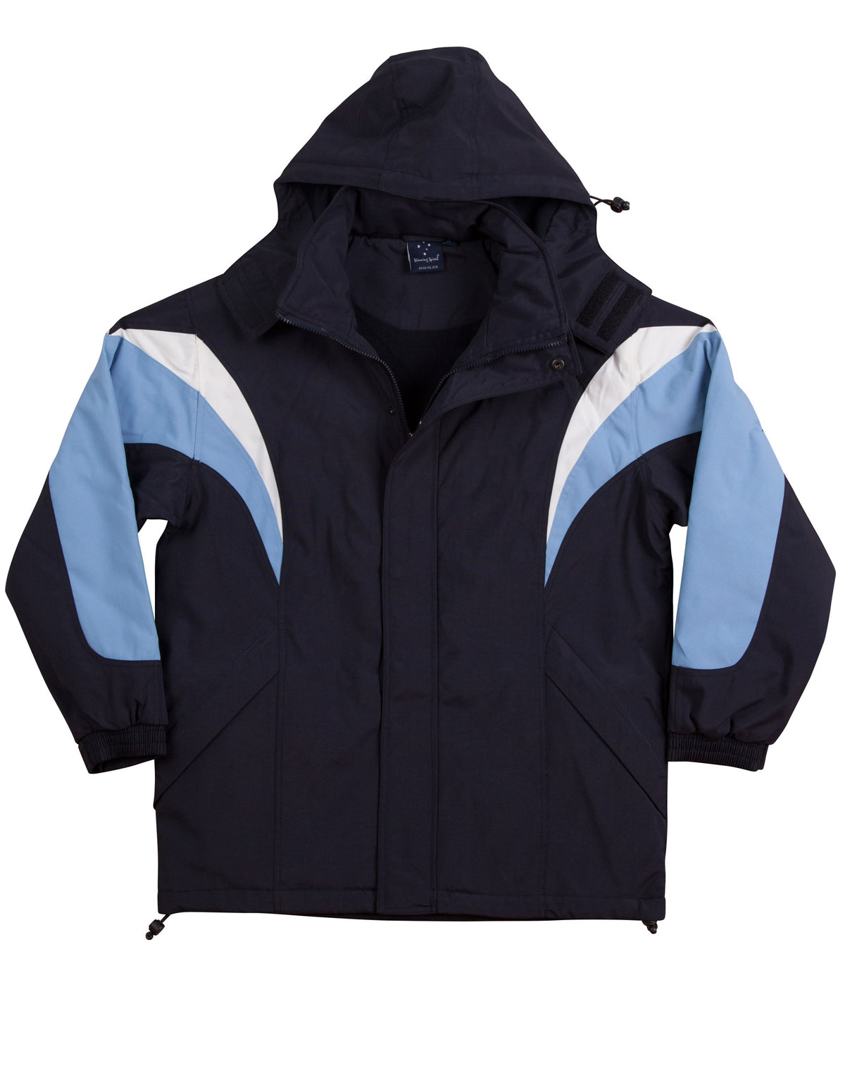 Bathurst Tri-Color Jacket With Hood - JK28 - Navy / White / Skyblue