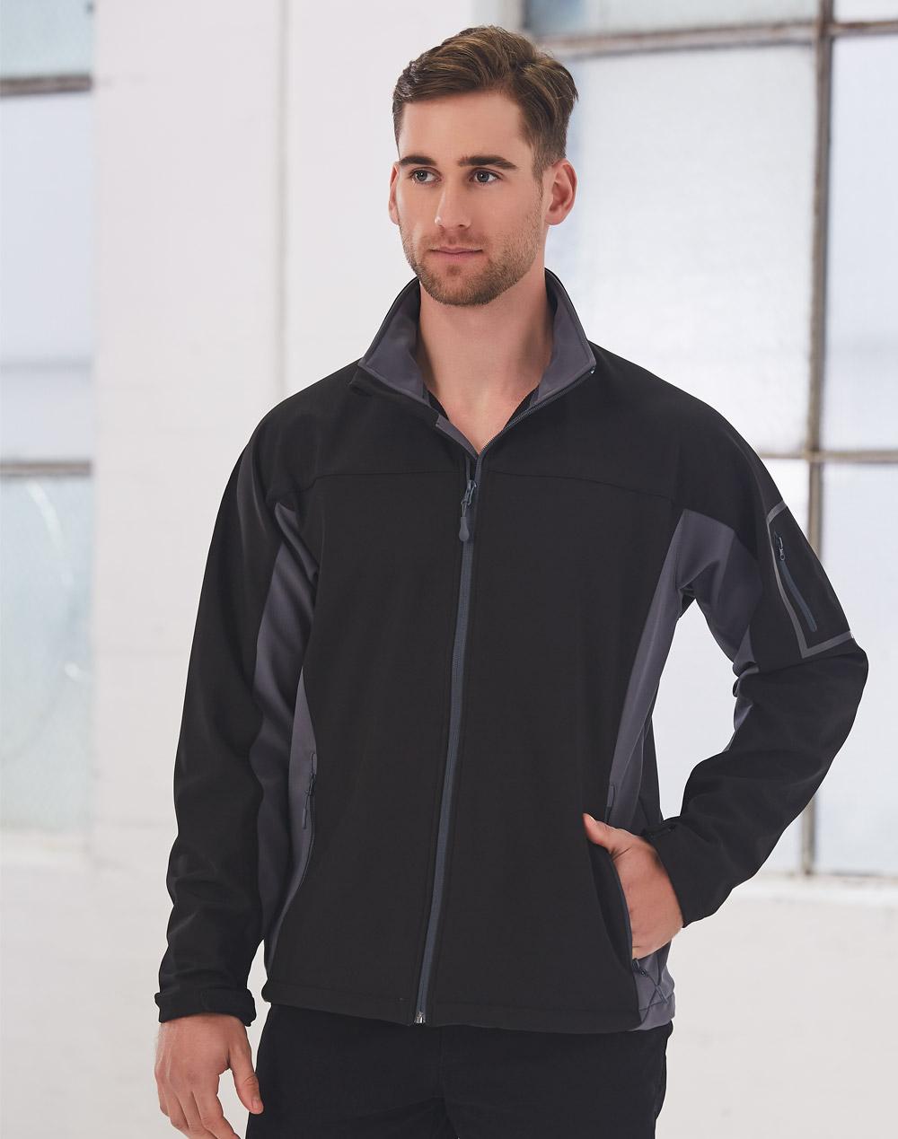 Winning Spirit Men's Contrast Softshell Jacket JK31