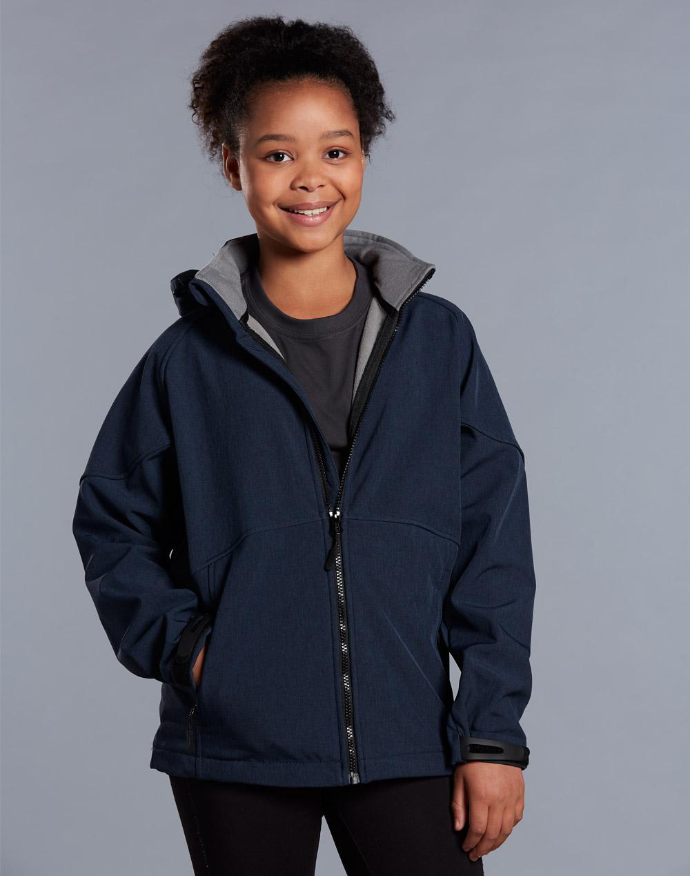 Winning Spirit Kids' Softshell Full Zip Hoodie JK33K
