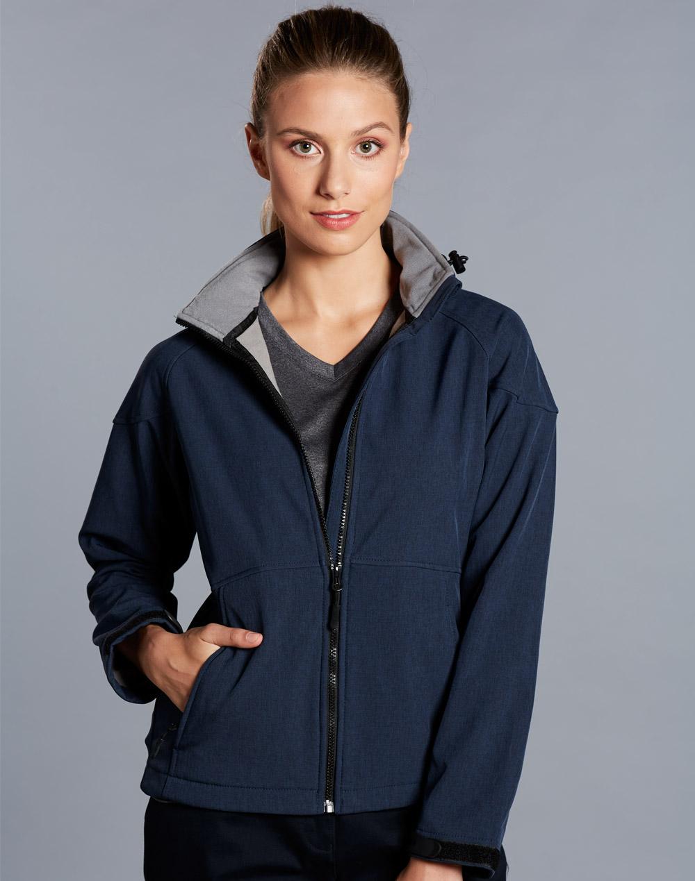 Winning Spirit Ladies' Softshell Full Zip Hoodie JK34