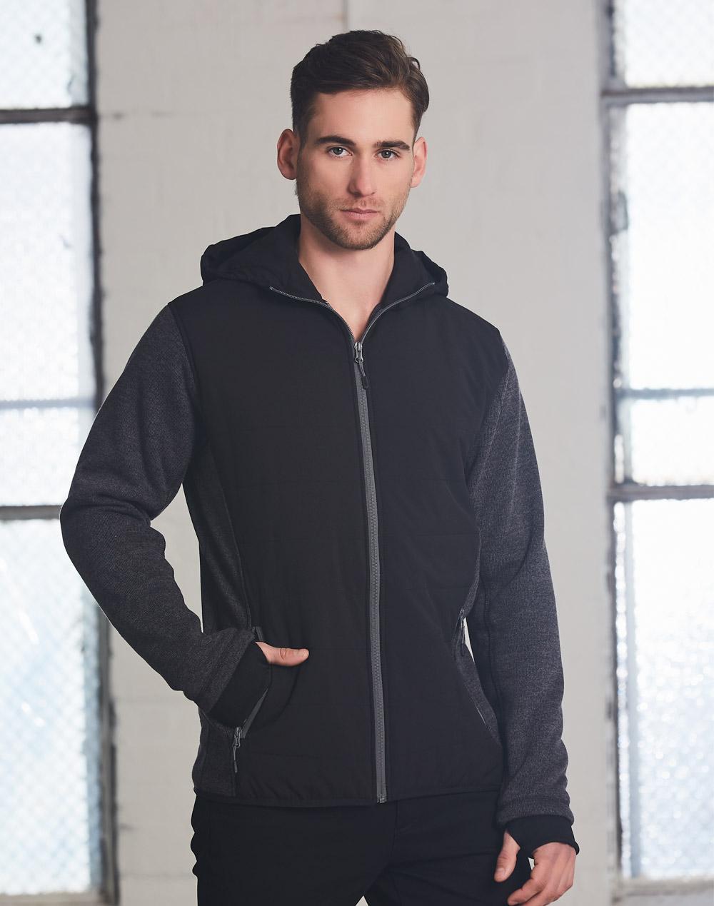 Winning Spirit Men's Heather Sleeve/Quilted Body Jacket JK43