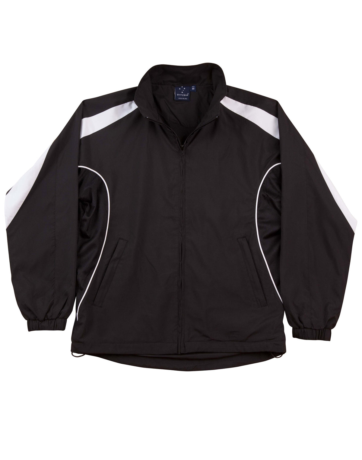 Kids Warm Up Jacket - JK53K - Black / White