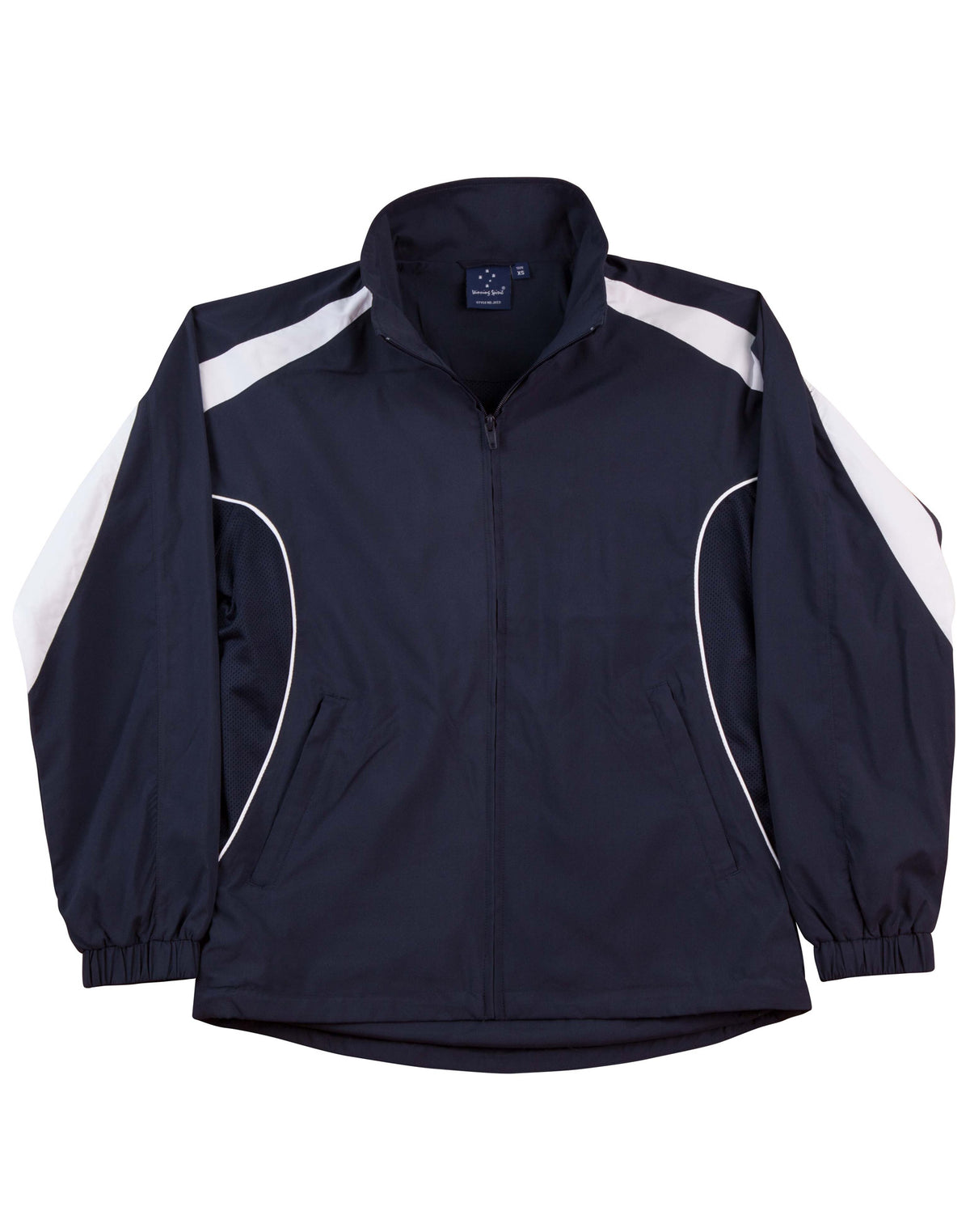 Kids Warm Up Jacket - JK53K - Navy / White