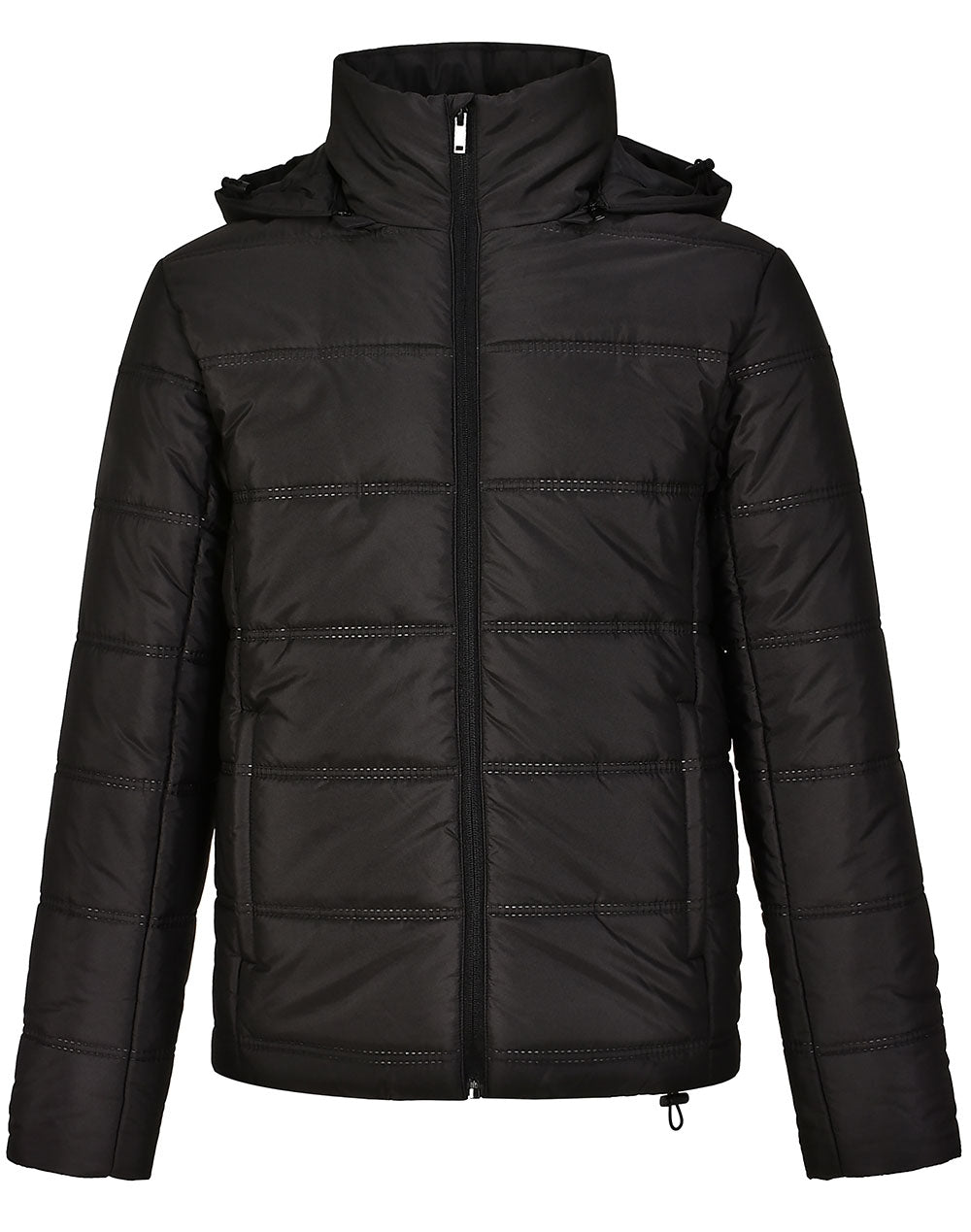 Unisex Sustainable Seamless Parka Jacket (3D Cut) - JK58 - Black