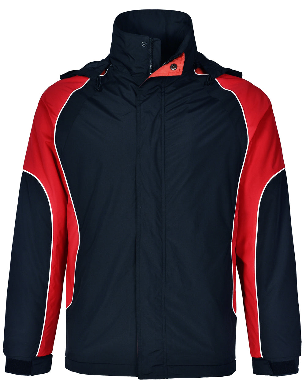 Men's Contrast Jacket - JK77 - Navy / White / Red