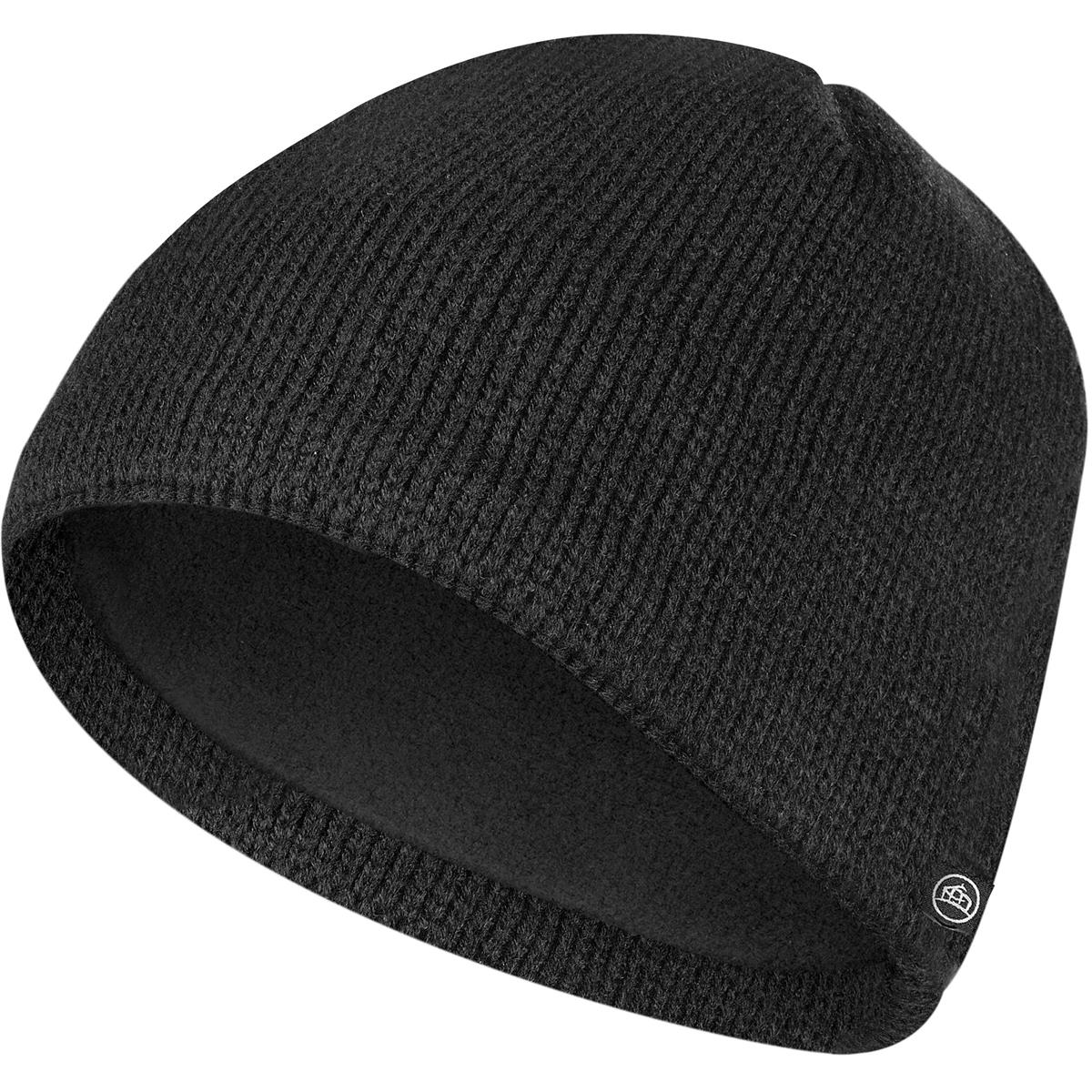 Helix Knitted Fleece Beanie - Black - Front
