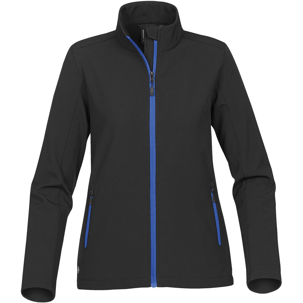 Women's Orbiter Softshell - Black / Azure Blue - Front