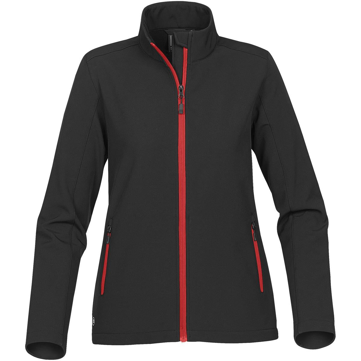Women's Orbiter Softshell - Black / Bright Red - Front