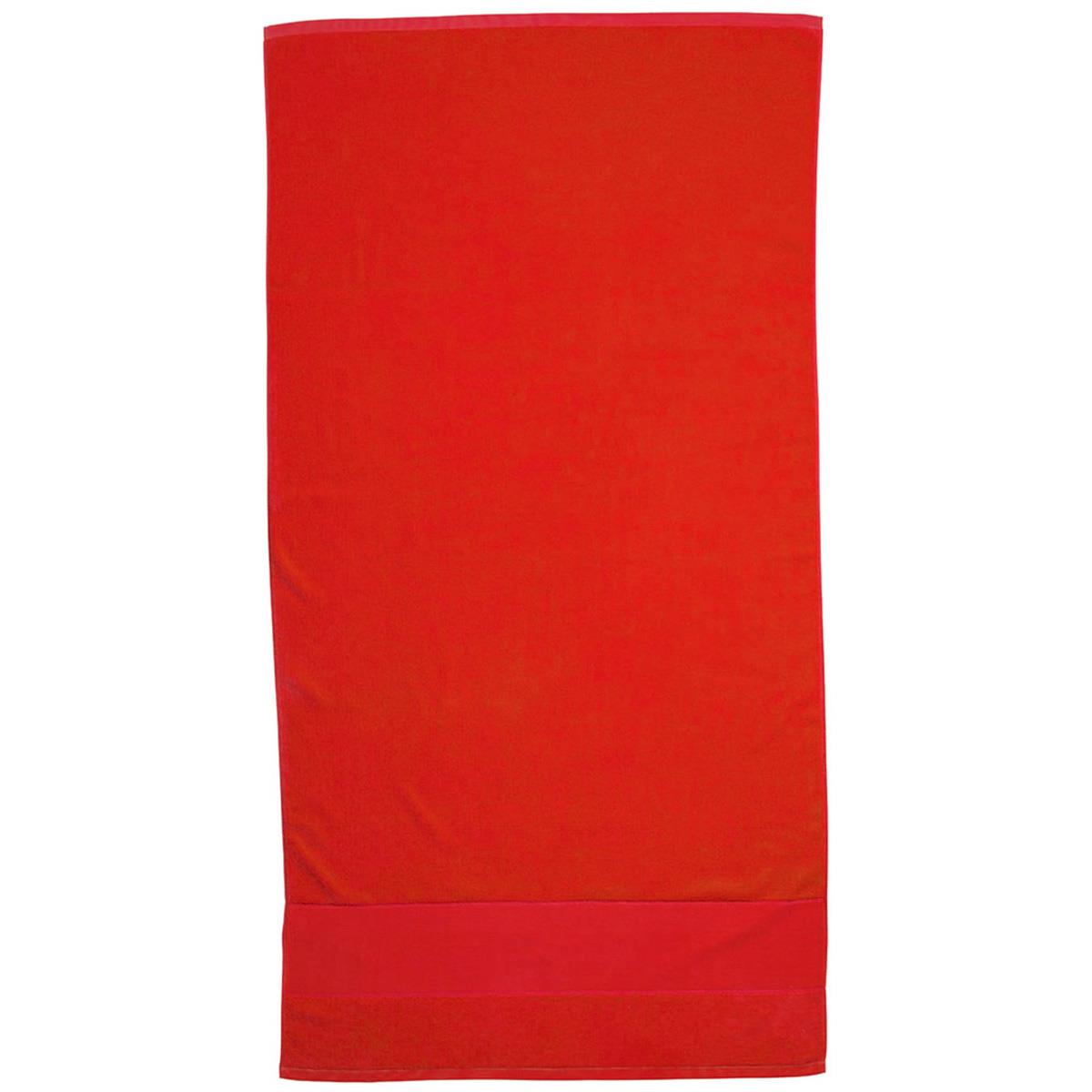 Terry Velour Towel - Red - Front