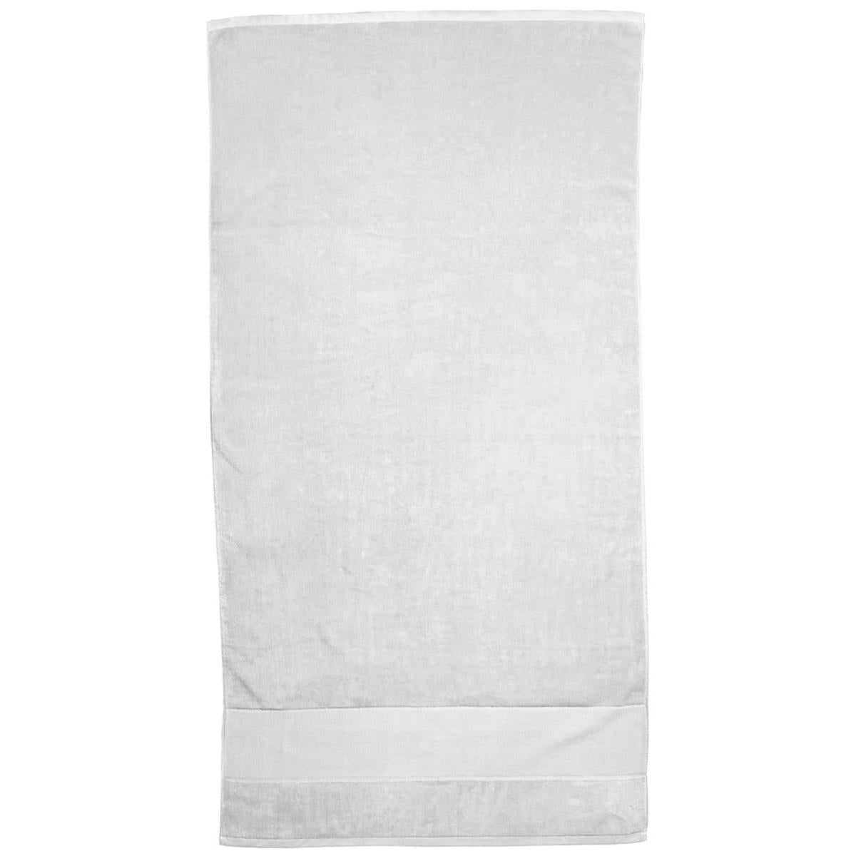 Terry Velour Towel - White - Front