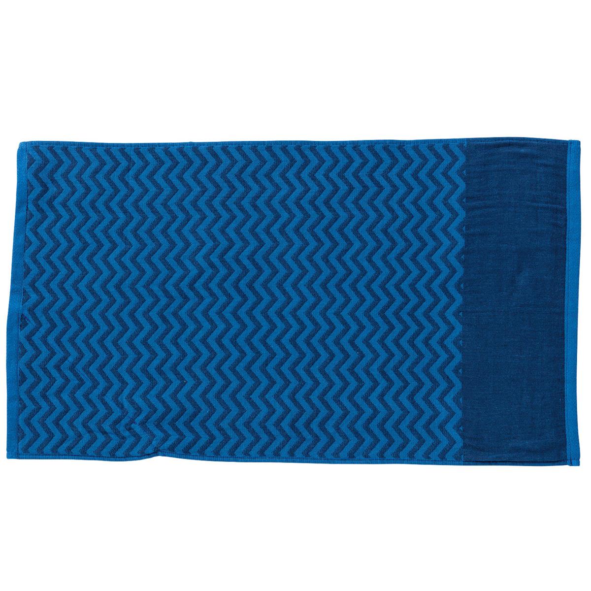 Elite Gym Towel with Pocket - Navy / Aqua - Front