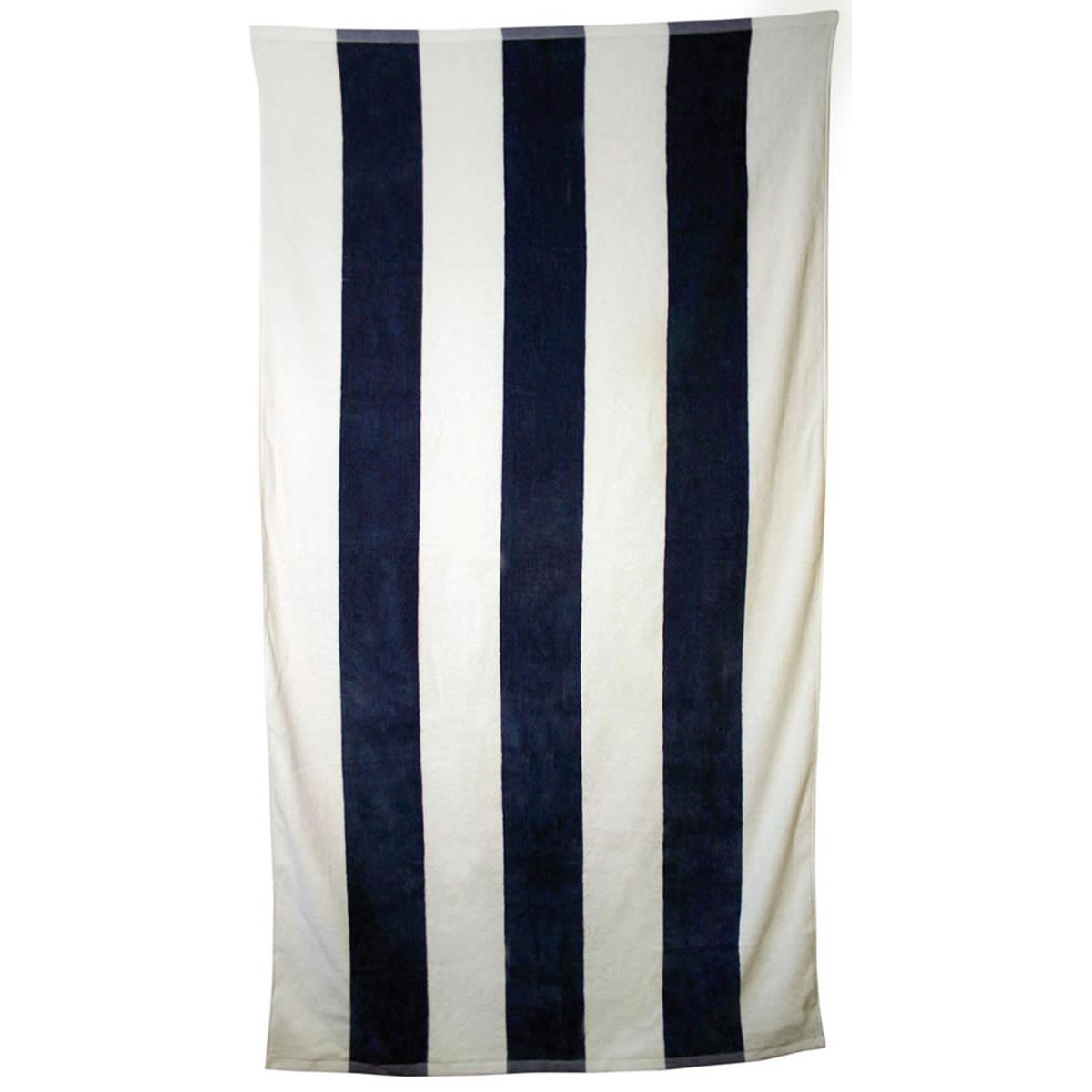 Striped Towel - Navy / White - Front