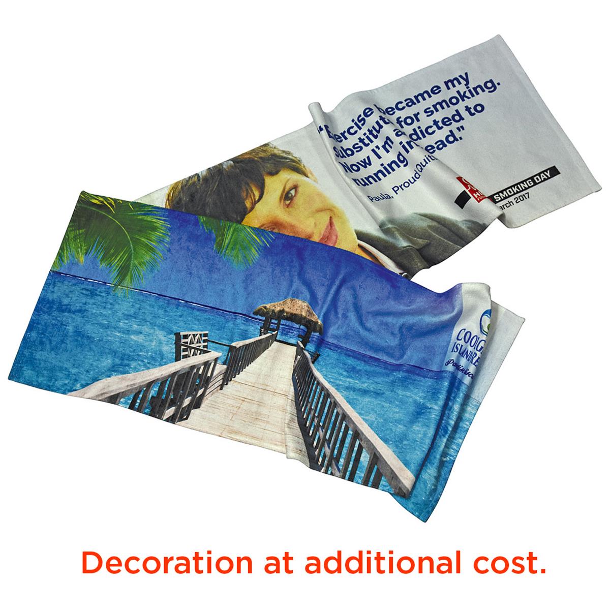 Sublimation Sports Towel - White - Front