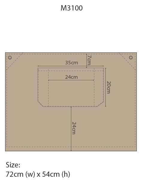 Fitzroy Half Waist Apron - Size guide
