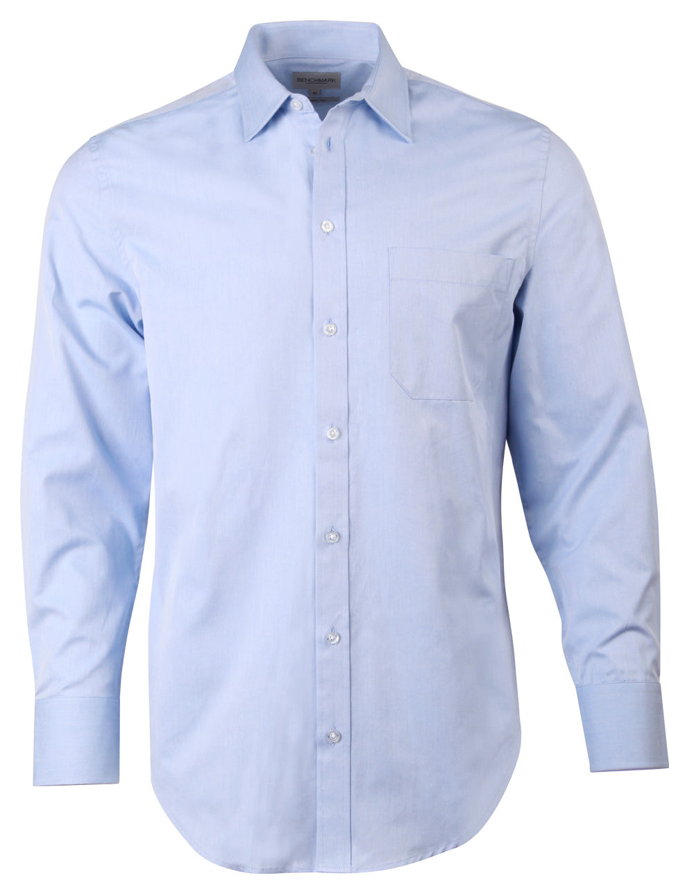 Men's Pinpoint Oxford  L/S Shirt - M7005L - Blue