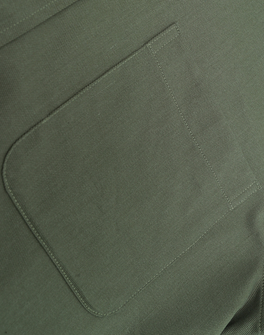 Mens Smart Casual Cotton Blend L/S Shirt - Army Green - View