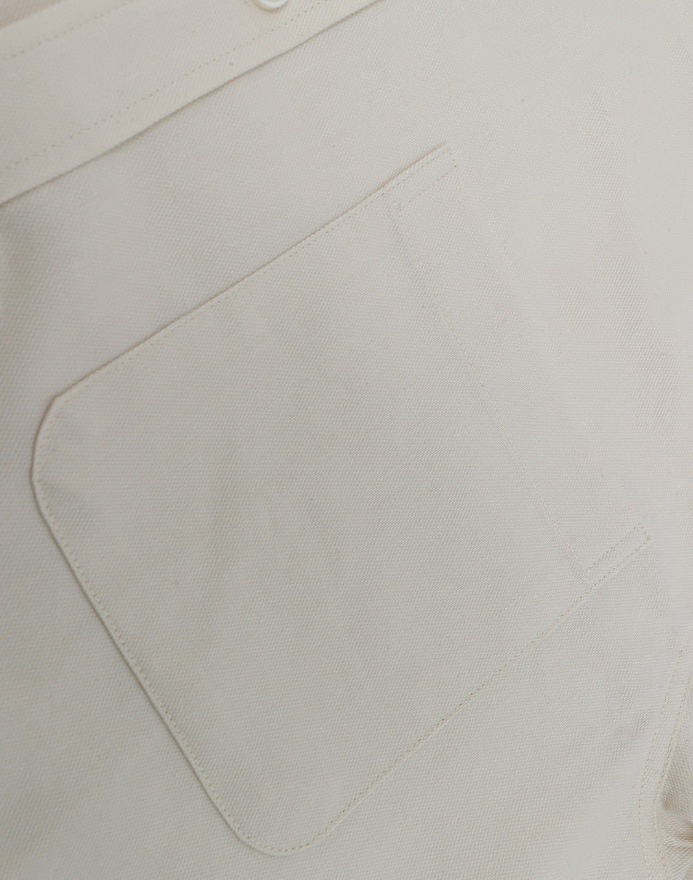 Mens Smart Casual Cotton Blend L/S Shirt - Natural - View