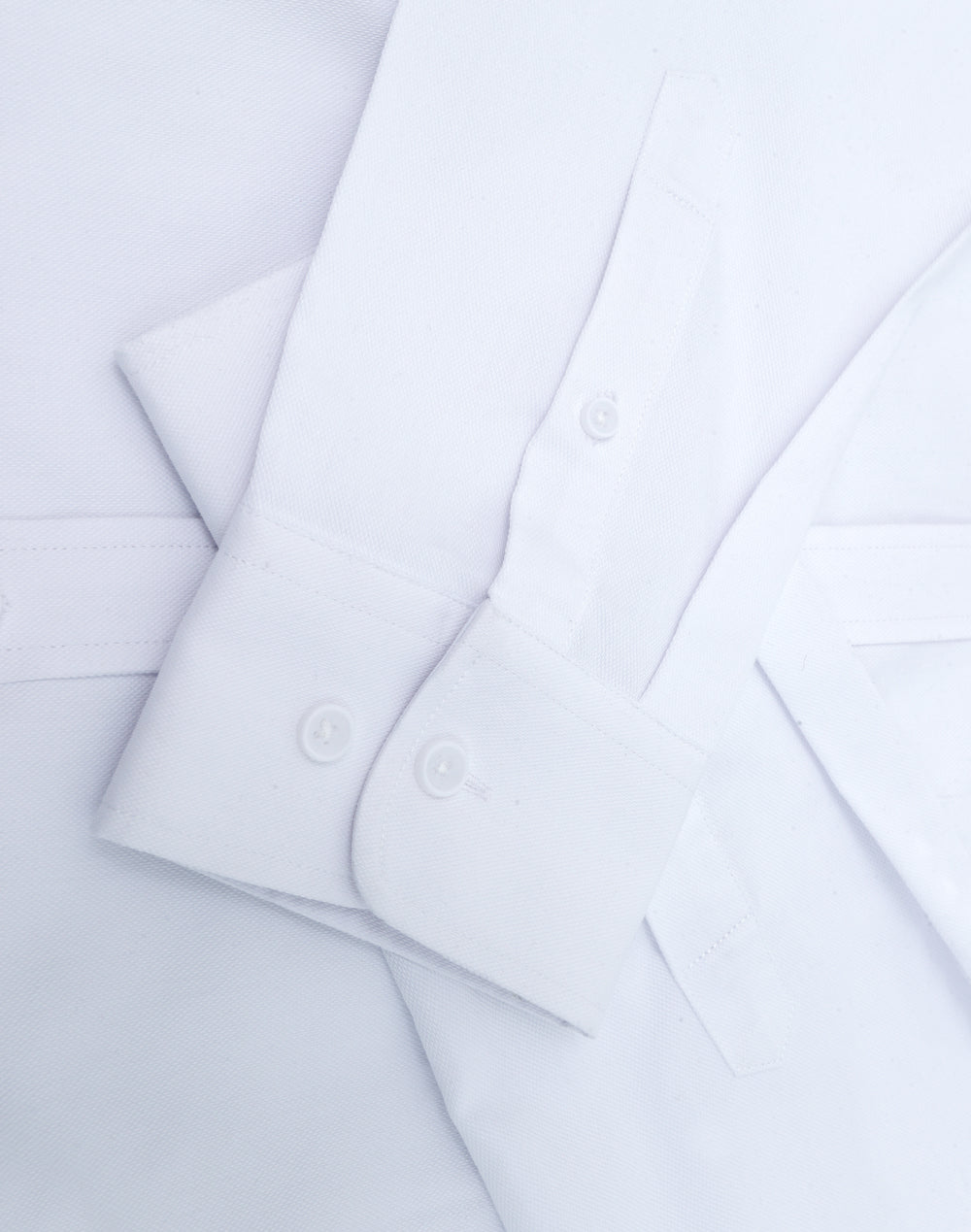 Mens Smart Casual Cotton Blend L/S Shirt - White - View